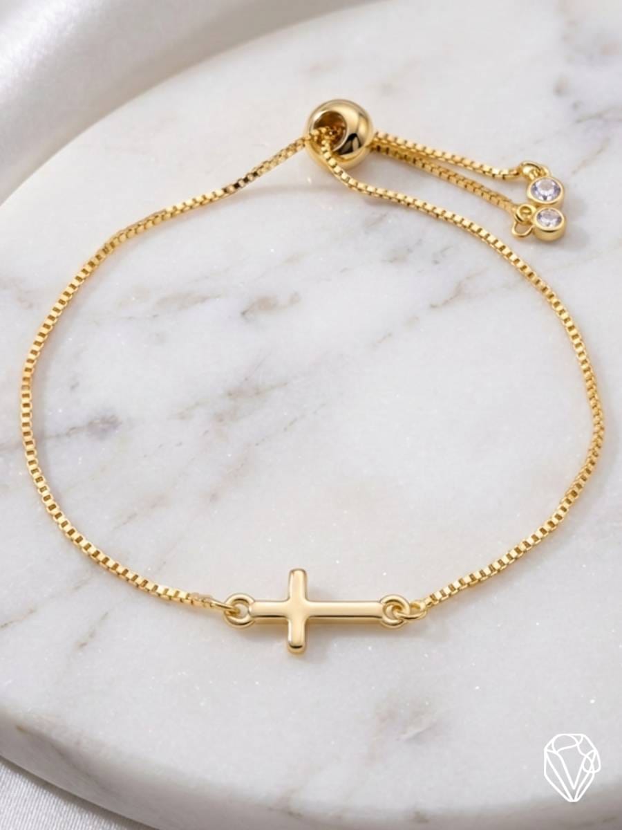 Pulsera Cruz — Oro Laminado Americano | Varelis
