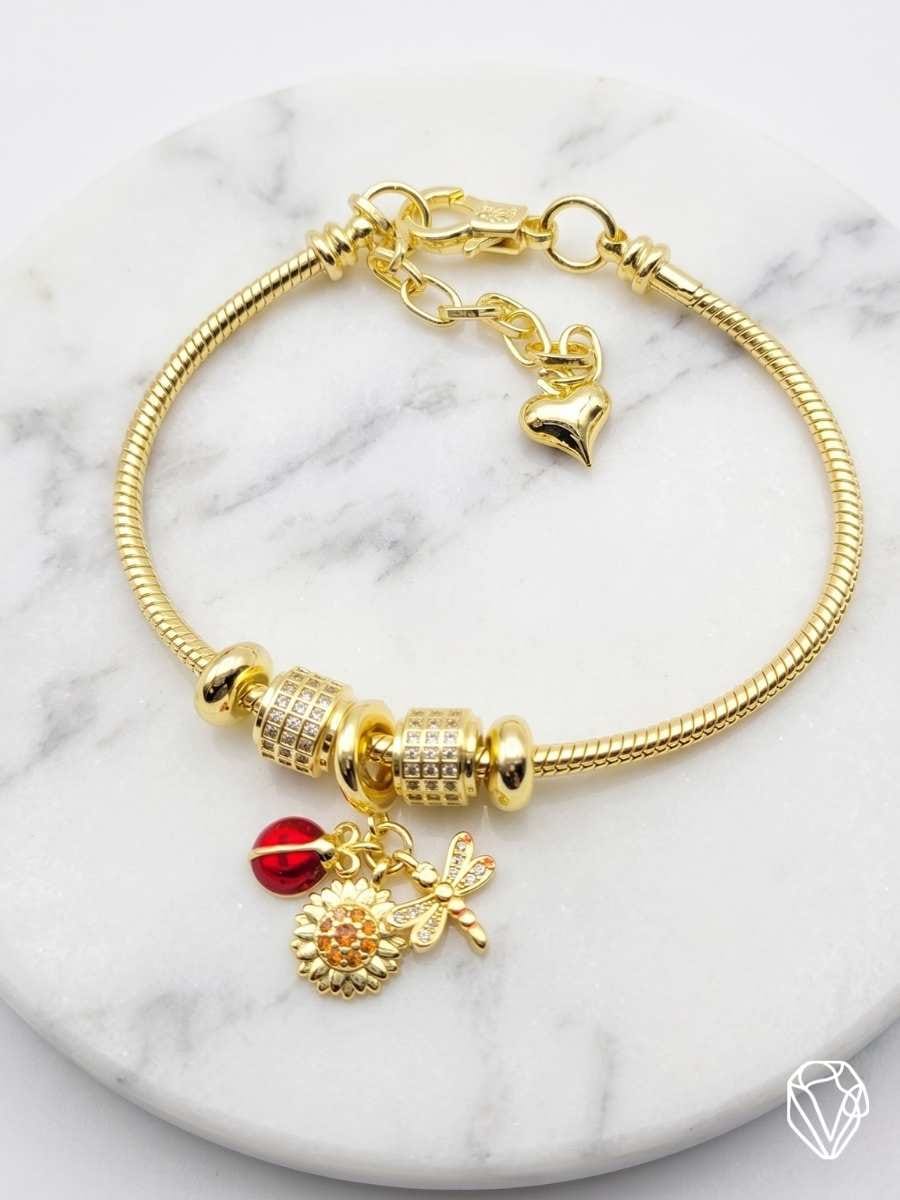 Pulsera Charm Jardín — Oro Laminado Americano | Varelis