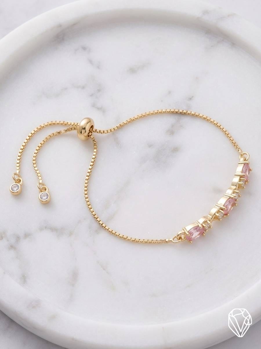 Pulsera Rosa — Oro Laminado Americano | Varelis