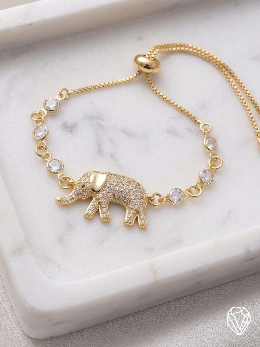 Pulsera Elefante Brillo — Oro Laminado Americano | Varelis