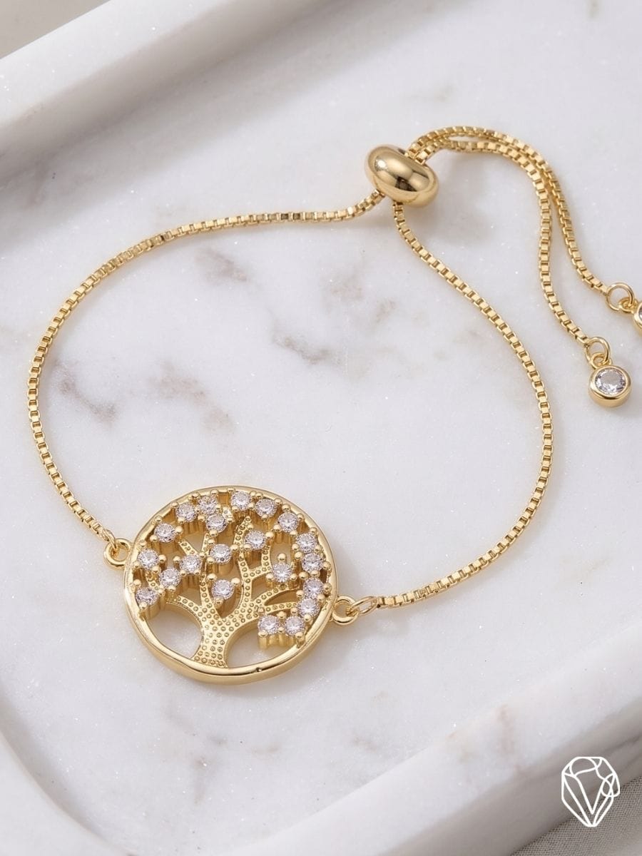 Pulsera Árbol de la Vida Solo — Oro Laminado Americano | Varelis