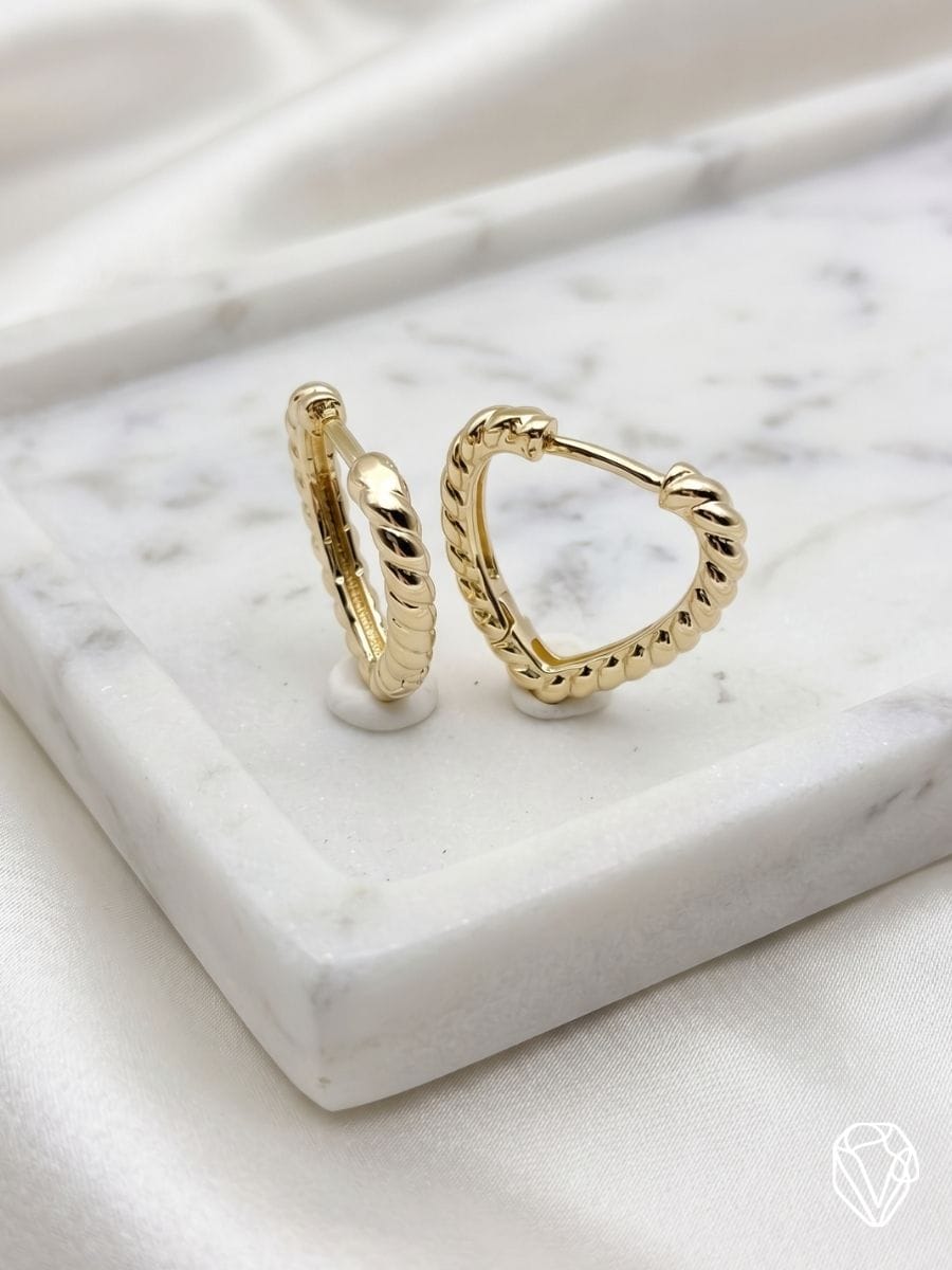 Aretes Argolla Trenza — Oro Laminado Americano | Varelis