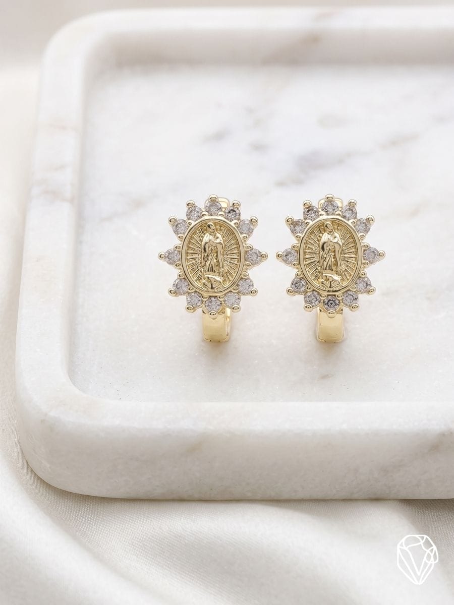Aretes Argolla Guadalupe — Oro Laminado Americano | Varelis
