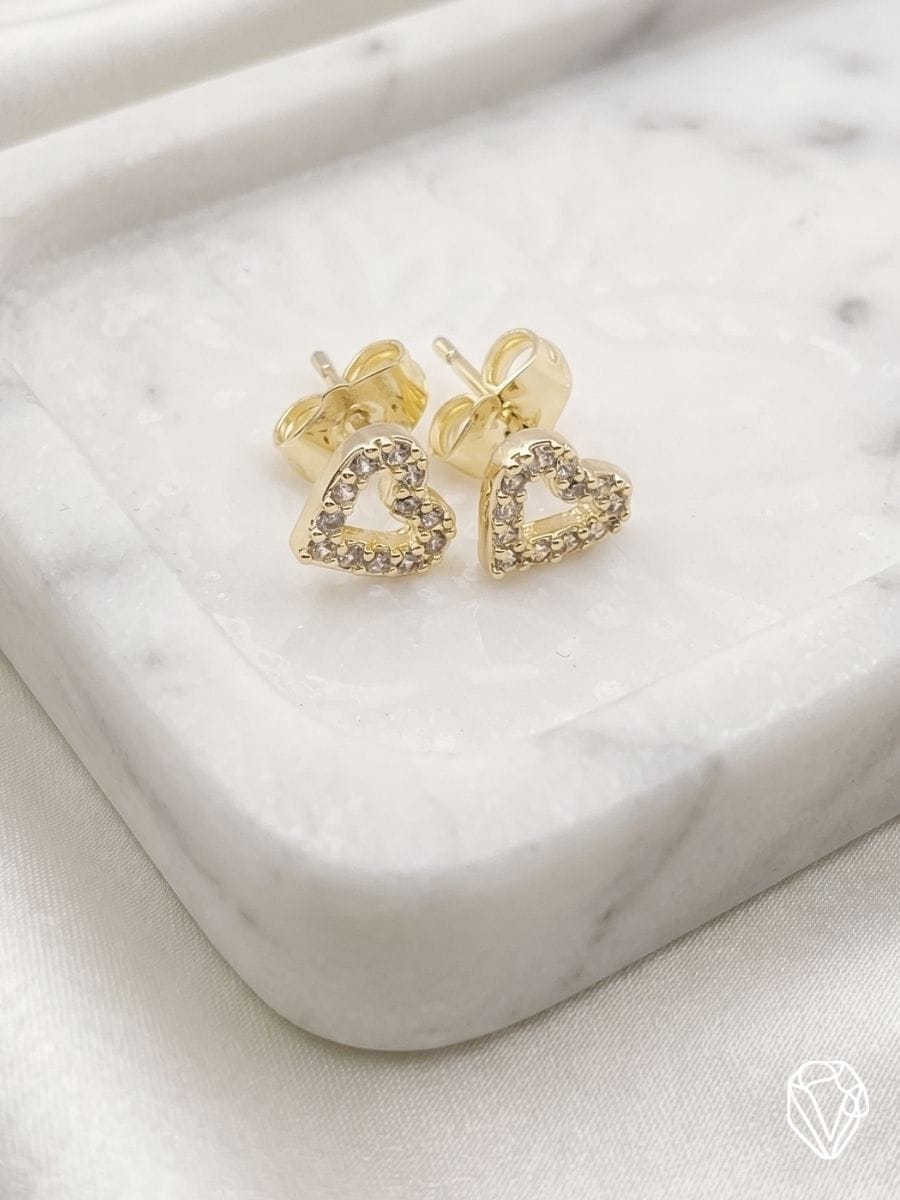 Aretes Corazón Circonia