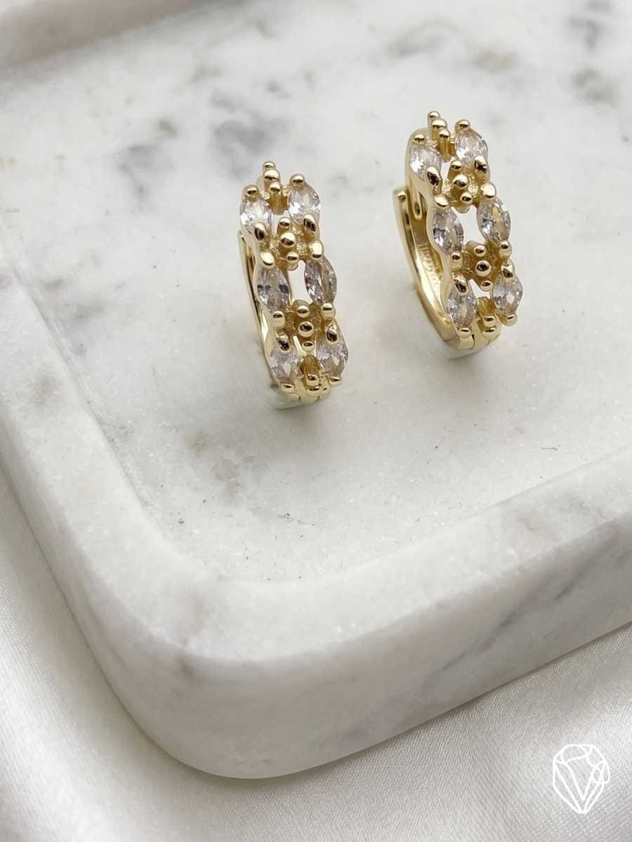 Aretes Argolla Doble — Oro Laminado Americano | Varelis
