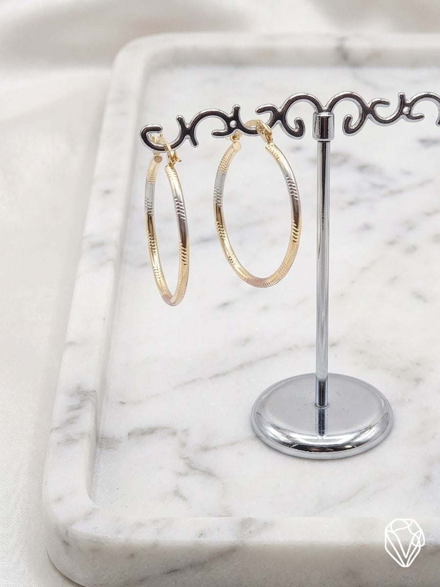 Aretes Argolla Tricolor M