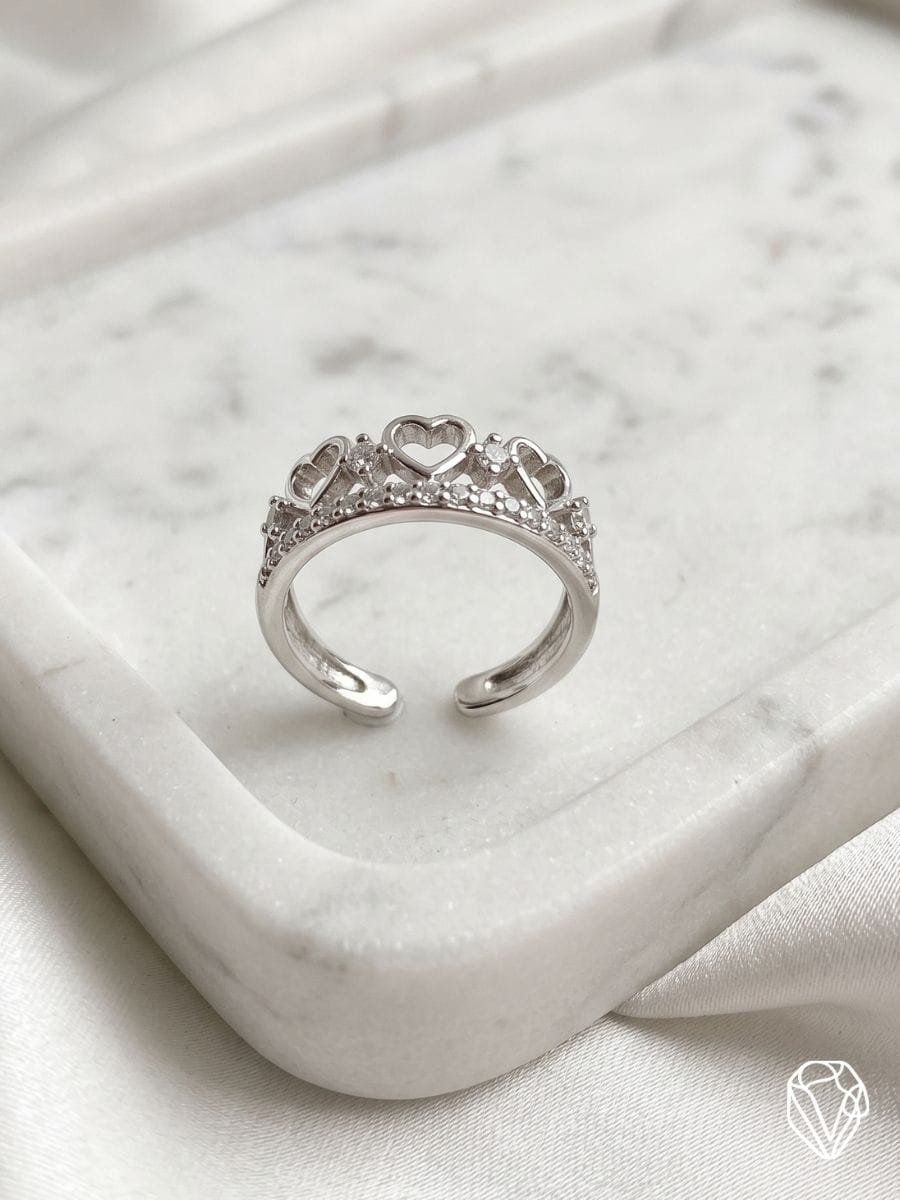 Anillo Ajustable Corona — Oro Laminado Americano | Varelis