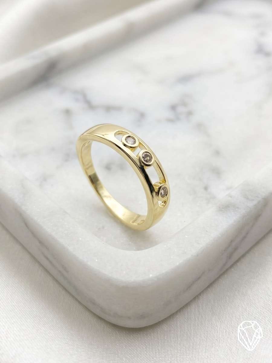 Anillo Trío Oro — Oro Laminado Americano | Varelis