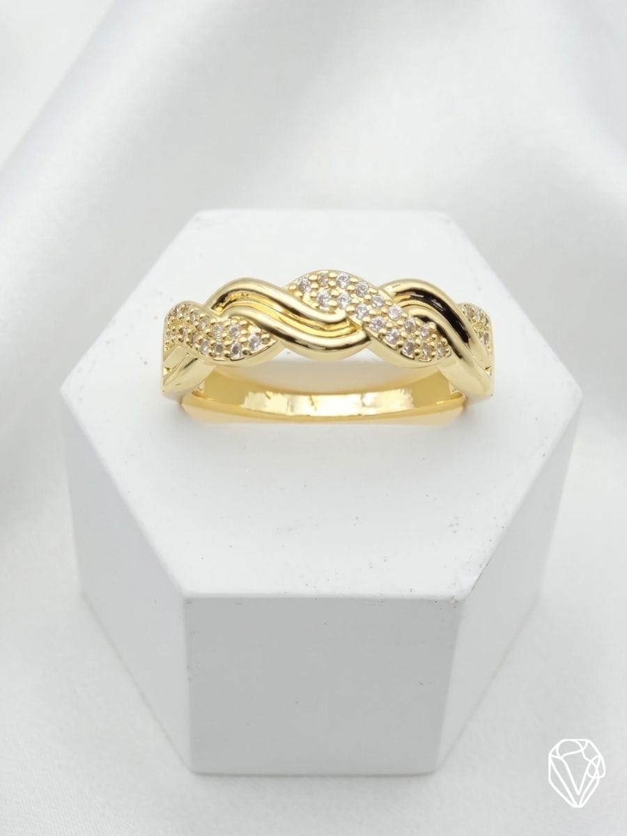 Anillo Trenza Oro — Oro Laminado Americano | Varelis