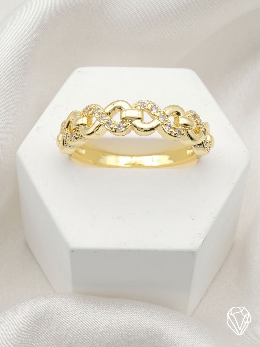 Anillo Eslabón Oro — Oro Laminado Americano | Varelis