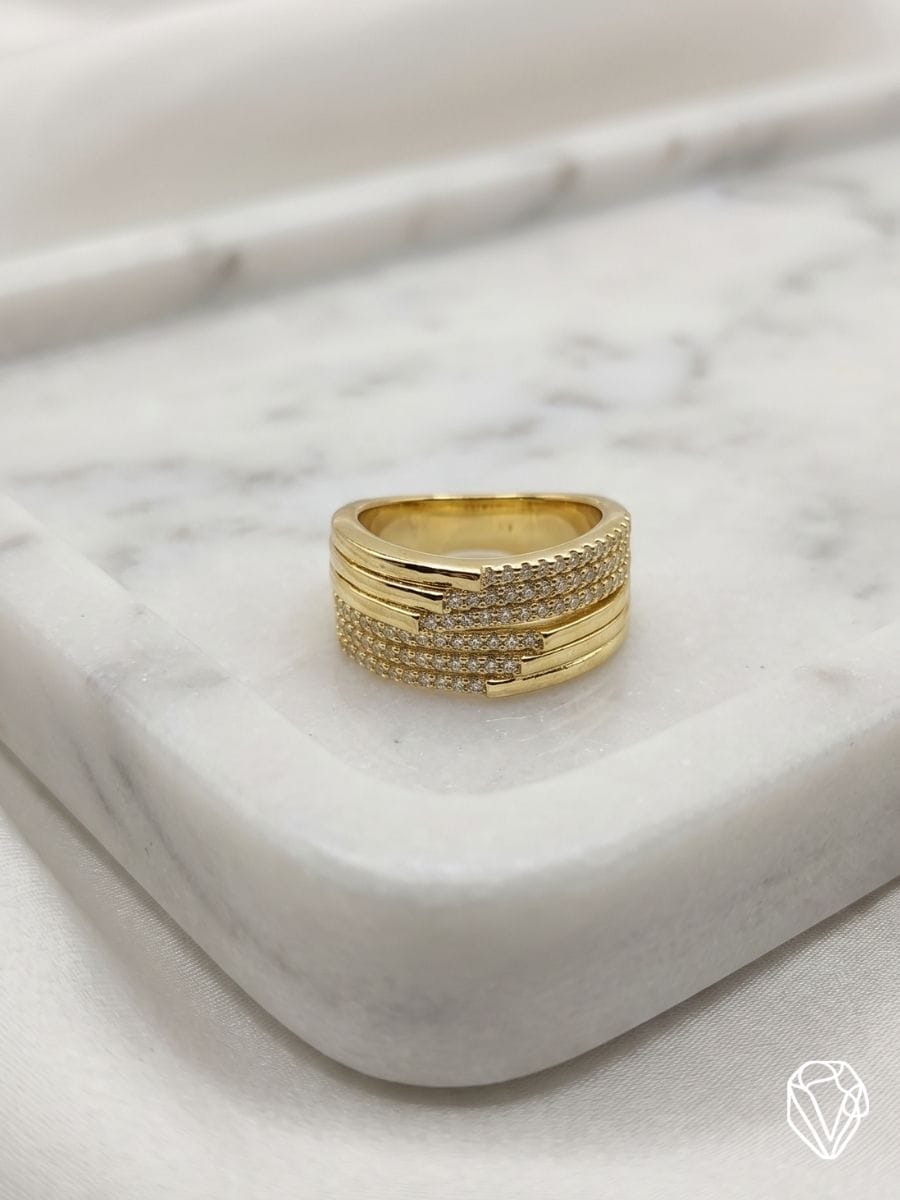 Anillo Multibanda Oro — Oro Laminado Americano | Varelis