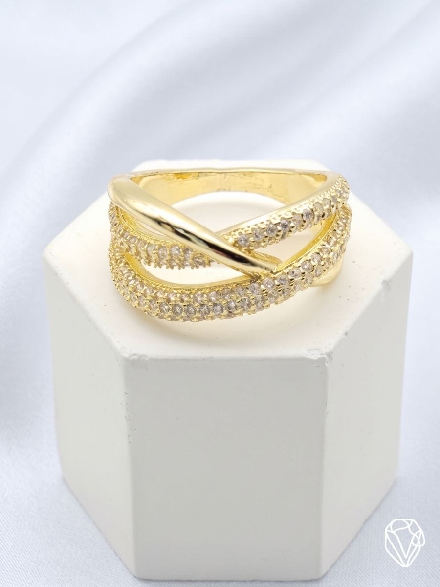 Anillo Equis Oro — Oro Laminado Americano | Varelis