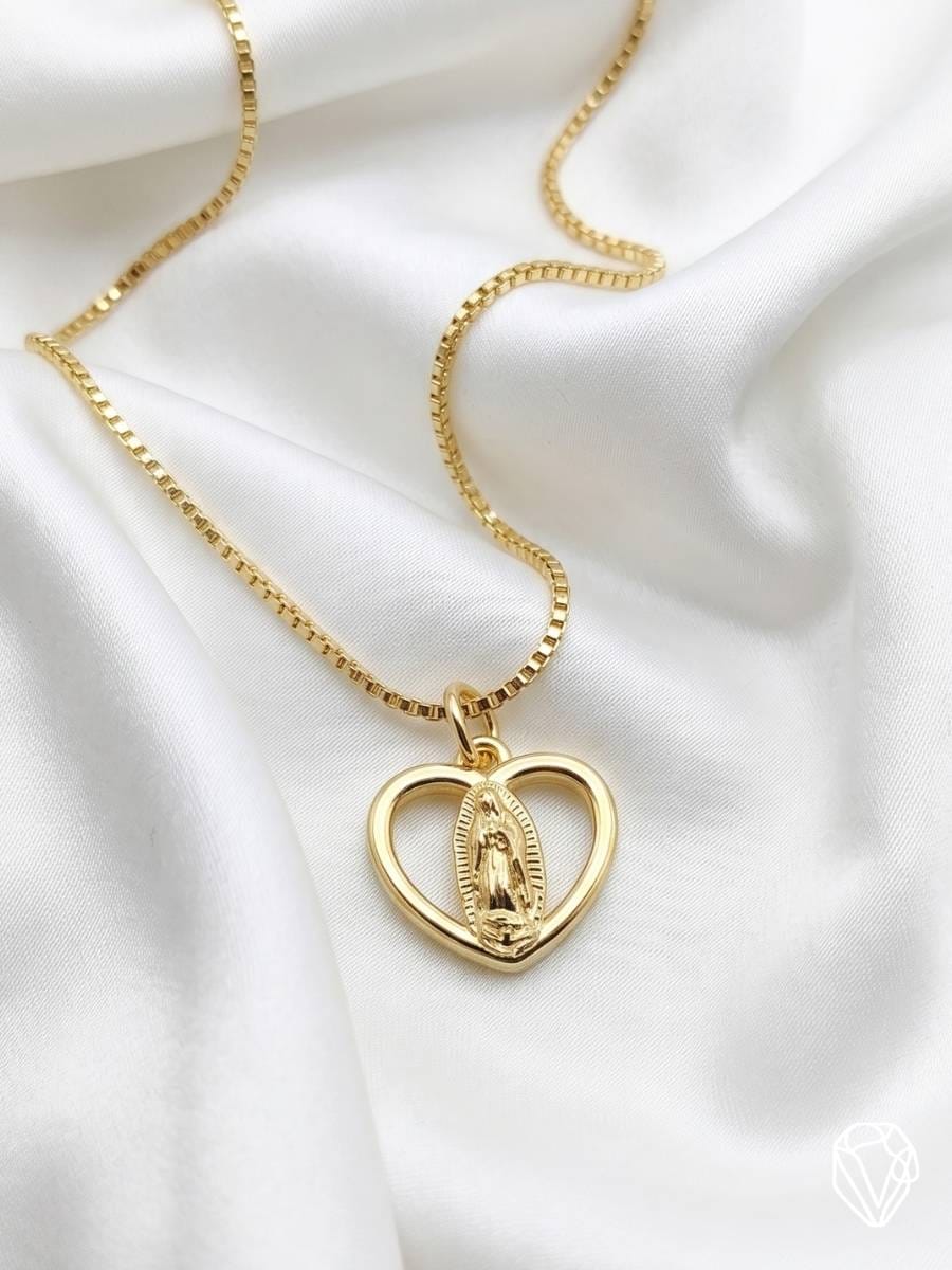Dije Corazón Virgen — Oro Laminado Americano | Varelis