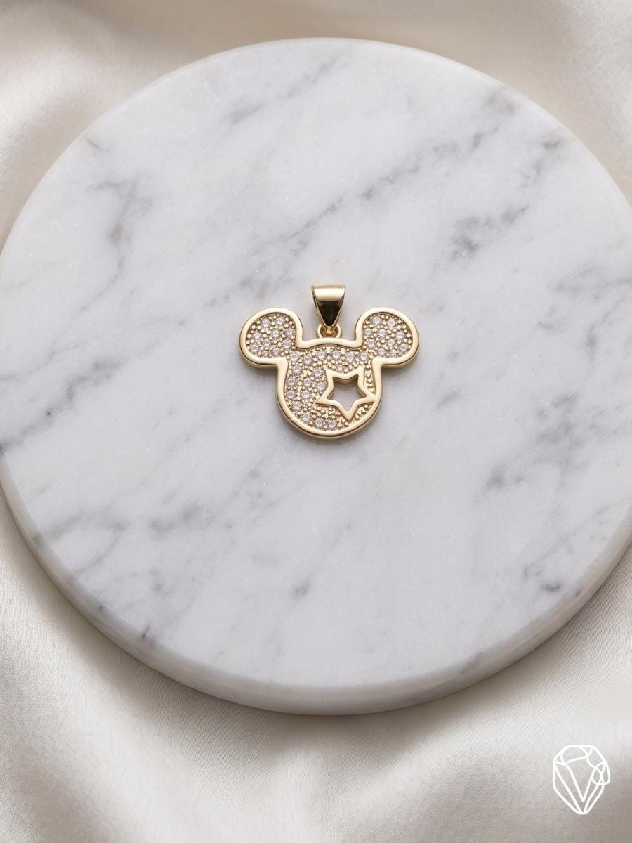 Dije Mickey "Star Magic" — Oro Laminado Americano | Varelis Joyería